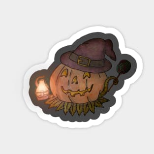 A Jack O' Lantern trick or treating Sticker